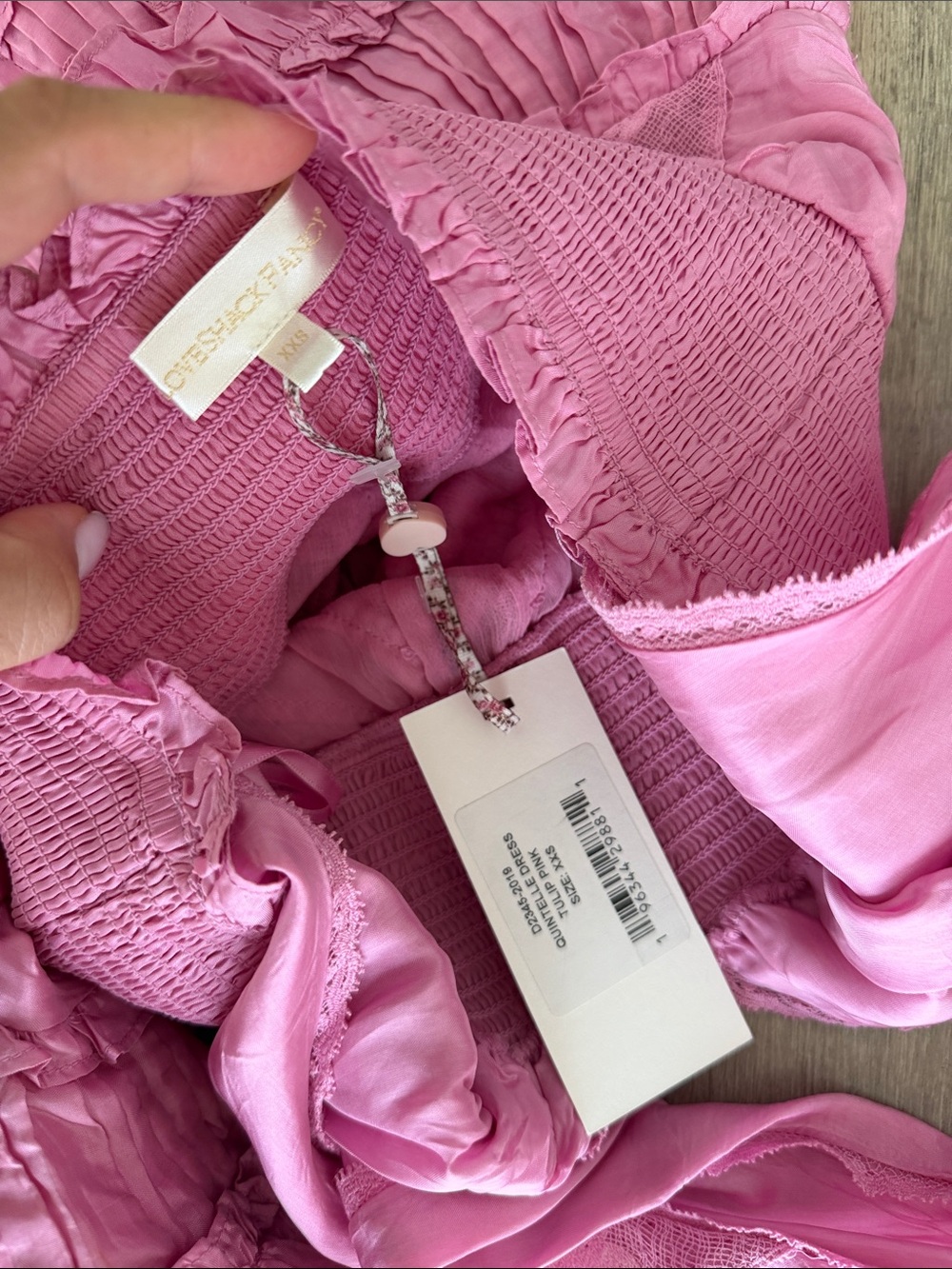 LoveShackFancy Pink Ruffled Halter One-Piece - Picture 4 of 4